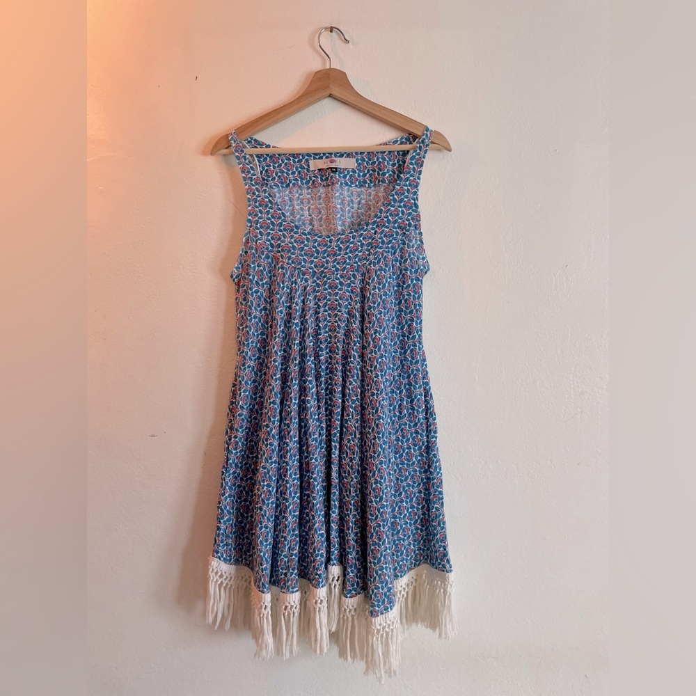 🍁50% Off Fall Sale Boho Fringed Printed Sleeveless Tunic w/ Pockets